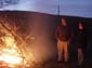 Dad and Rachel by the Fire